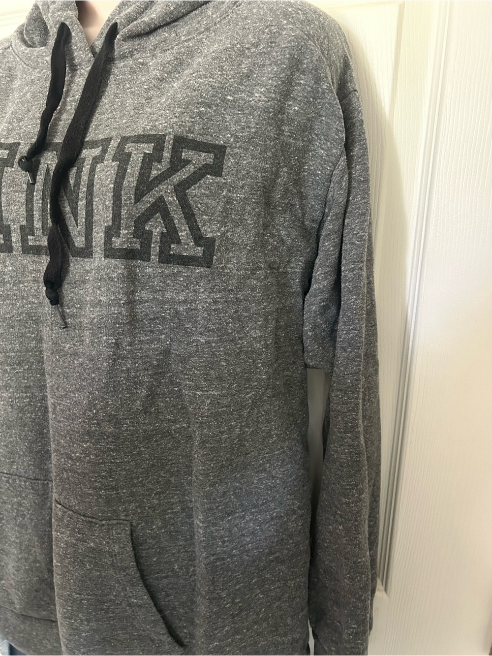 Women’s, PINK Victoria’s Secret, Gray Classic Hoodie with Pockets, Medium - Picture 5 of 9
